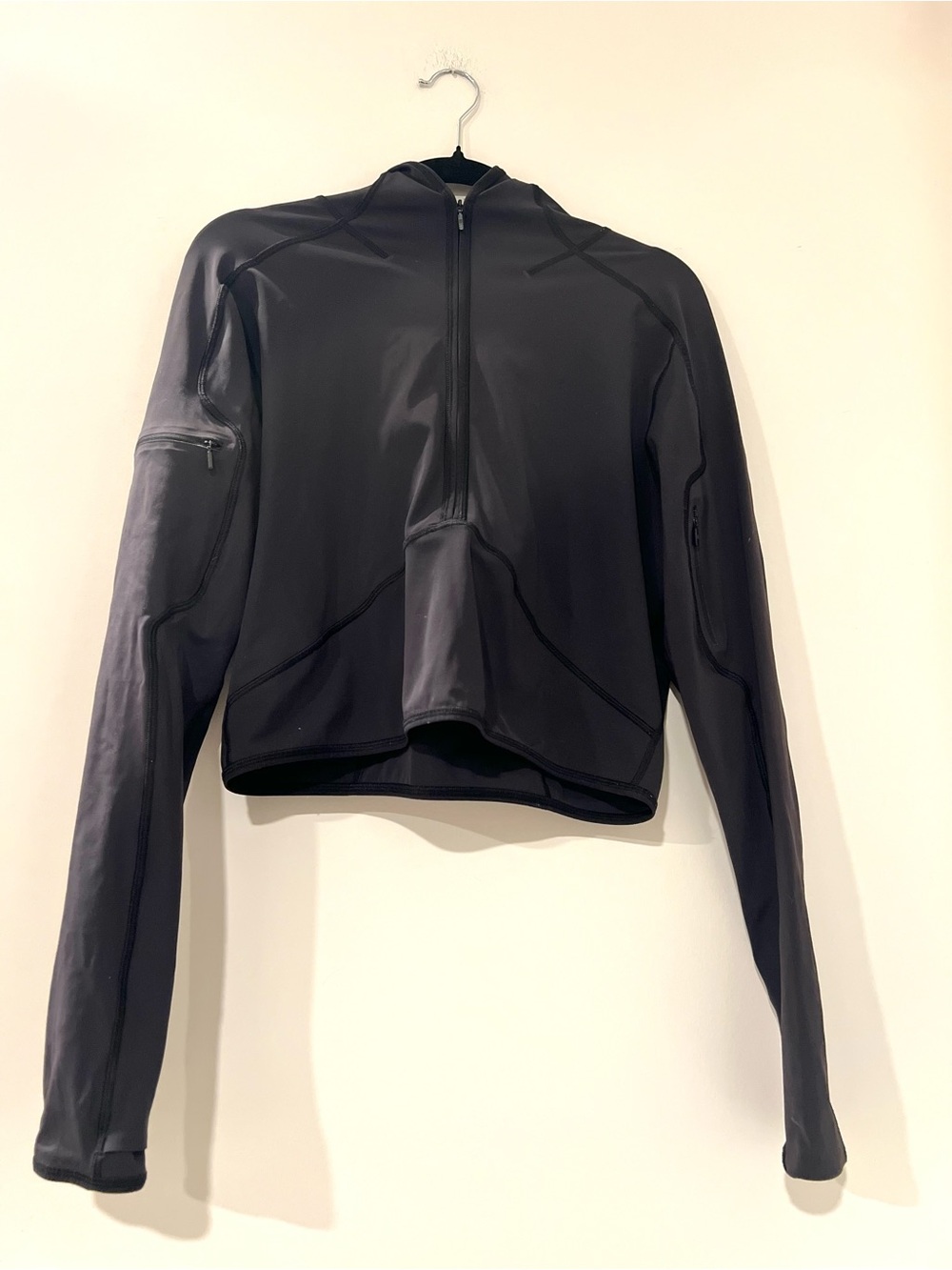 Lululemon Break a Trail Crop Half-Zip Hoodie
